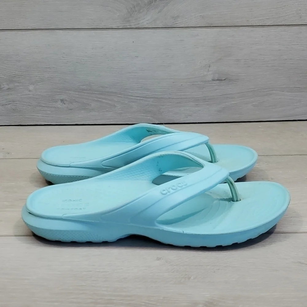 Crocs Kids Girls Outdoor Rubber Sandals Flip Flop shoes sz J1